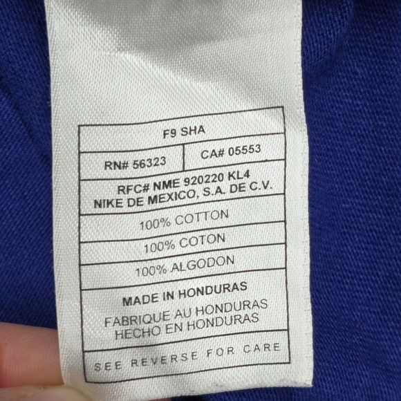 Vintage Nike‎ Shirt Mens Medium Blue Long Sleeve Spellout Pullover Sweatshirt - Picture 8 of 14